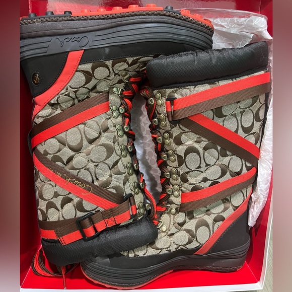 Coach Marian Winter Boots Size 7.5 Never Worn - Picture 1 of 6